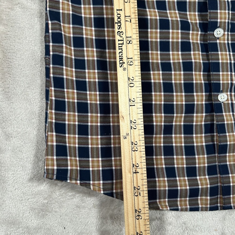 Under 510 Dress Shirt Mens XS Blue Plaid Lightweight Button Down Long Sleeve EUC - Picture 11 of 15
